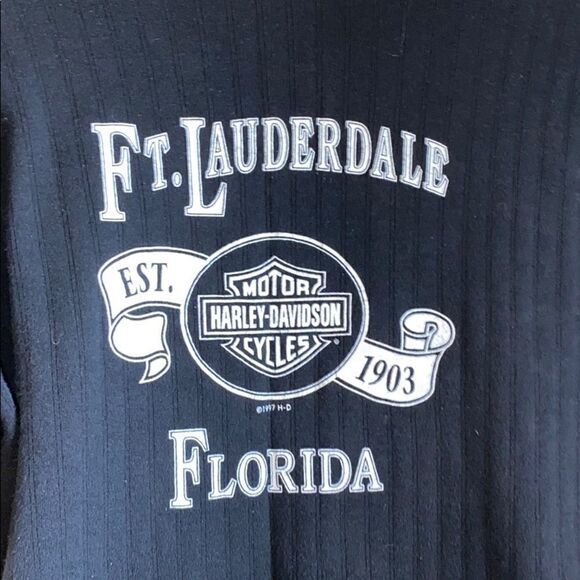 HARLEY DAVIDSON Ft Lauderdale Black LS Shirt- XL - Picture 4 of 6